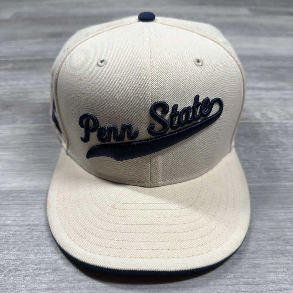 Men's Nike Dri-Fit Penn State Nittany Lions Cream Fitted Hat Men's 8 Embroidered